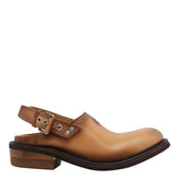LEATHER FOULE SABOT