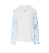 T-SHIRT A MANICA LUNGA CON STAMPA FLOREALE