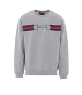 FELPA CON STAMPA WEB E RICAMO MORSETTO GUCCI
