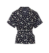 ROSES AND LILY OF THE VALLEY PRINT VANITY SHIRT