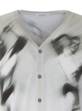 CARDIGAN IN SETA CON STAMPA "THE FLEX"