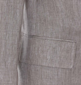OLIMPIA CHEVRON LINEN DOUBLE BREASTED BLAZER