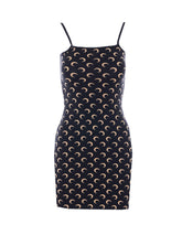 MOON PRINT STRAPS DRESS