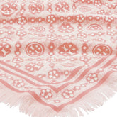 T MONOGRAM FLORAL SCARF