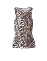 TANK TOP STAMPA ANIMALIER CON LOGO