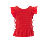 TOP IN COTONE SMOCKED