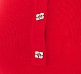 POLO SHIRT IN RED MERINO WITH LOGO BUTTONS