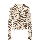 CARDIGAN STAMPA ZEBRA CON LOGO