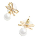 BOW PEARL EARRINGS