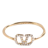 VLOGO SIGNATURE SWAROVSKI CRYSTALS RING