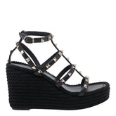 ROCKSTUD WEDGE SANDALS