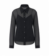 CAMICIA IN CHIFFON DI SETA STRETCH