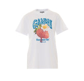 T-SHIRT CON LOGO E STAMPA FRAGOLA