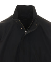LIGHTWEIGHT SILK AND ACETATE FAILLE ZIPPERED JACKET