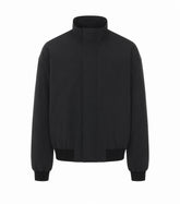 LIGHTWEIGHT SILK AND ACETATE FAILLE ZIPPERED JACKET