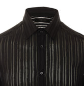 STRIPED SILK GAUZE SHIRT