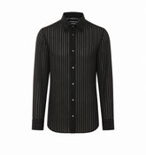 STRIPED SILK GAUZE SHIRT
