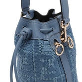 FENDI MON TRESOR MINI RAFIA BUCKET BAG