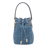 FENDI MON TRESOR MINI RAFIA BUCKET BAG