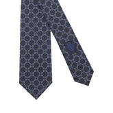 JACQUARD SILK TIE WITH CLAMP