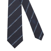 JACQUARD SILK TIE WITH DIAGONAL CLAMP