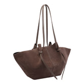 LARGE SUEDE MOCHI SHOULDER BAG