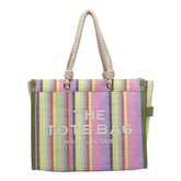 THE STRIPE MESH LARGE TOTE BAG