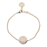 MIU MIU LOGO ENAMELED METAL BRACELET
