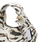 BORSA HOBO CON LOGO E STAMPA ZEBRA MINI
