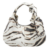 BORSA HOBO CON LOGO E STAMPA ZEBRA MINI