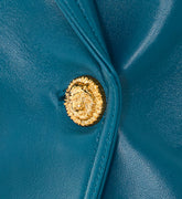 6 BUTTONS DOUBLE BREASTED LEATHER JACKET