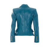 6 BUTTONS DOUBLE BREASTED LEATHER JACKET