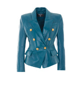 6 BUTTONS DOUBLE BREASTED LEATHER JACKET