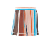 FENDI LOGO SHORTS WITH VENETIAN STRIPES MOTIF
