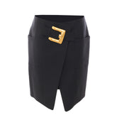 SHORT BELTED SKIRT