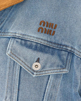 GIACCA IN DENIM E SUEDE CON LOGO