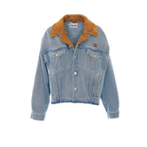 GIACCA IN DENIM E SUEDE CON LOGO