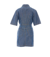 DENIM DRESS WITH FENDI MAXI PATCH