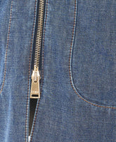 GONNA MIDI IN DENIM DRITTA