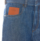 SHORTS IN DENIM CON LOGO FF