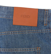 SHORTS IN DENIM CON LOGO FF