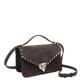 SMALL SUEDE VALENTINO GARAVANI ROCKSTUD CROSSBODY BAG