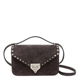 SMALL SUEDE VALENTINO GARAVANI ROCKSTUD CROSSBODY BAG