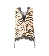 TOP IN SATIN STAMPATO