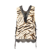 TOP IN SATIN STAMPATO