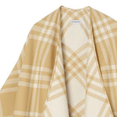 WOOL, SILK AND CASHMERE CHECK CAPE