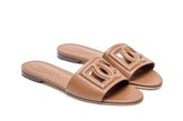 LEATHER SLIDE WITH DG LOGO