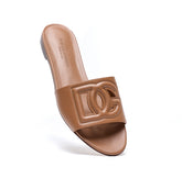 LEATHER SLIDE WITH DG LOGO