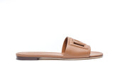 LEATHER SLIDE WITH DG LOGO