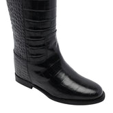 STIVALE IN PELLE CON V